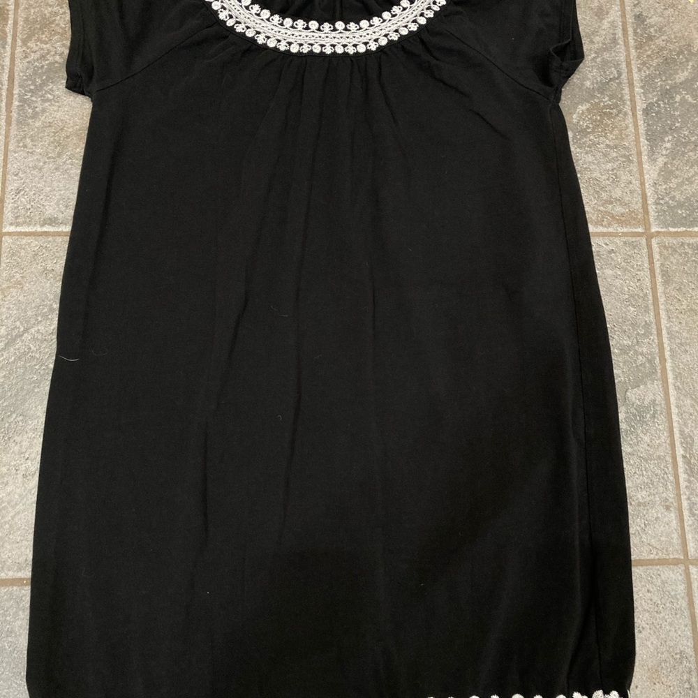 Ann Taylor LOFT Black and White Short-Sleeve Dress - Picture 5 of 11